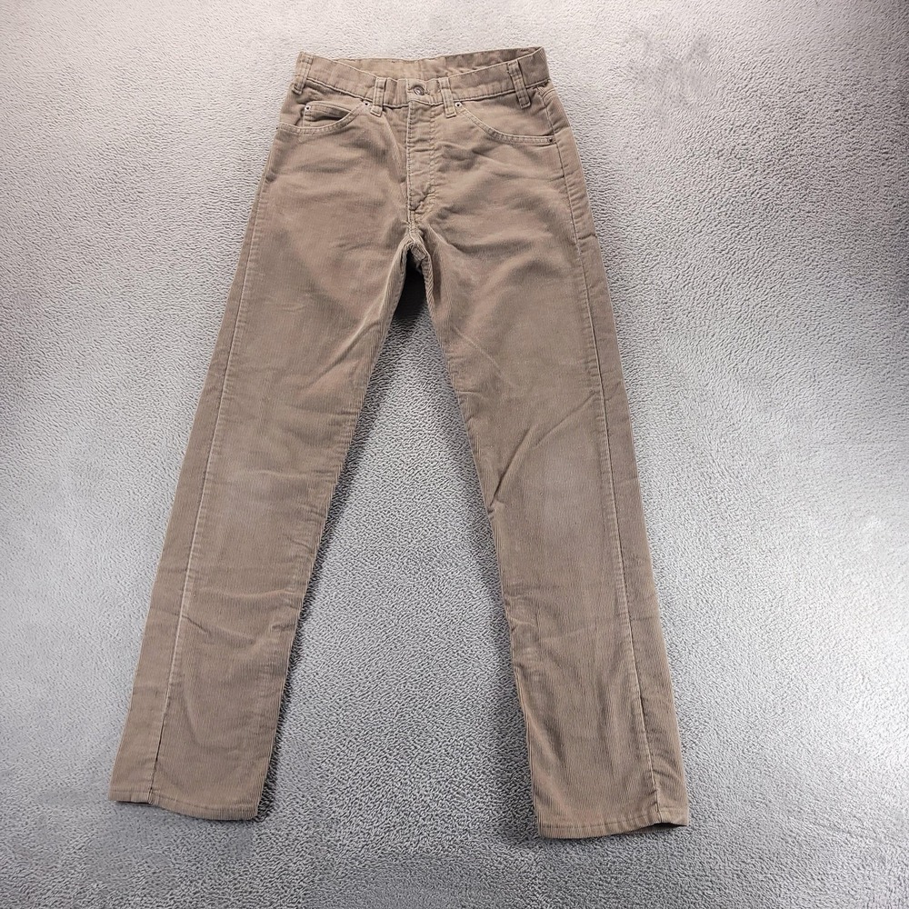 VTG Levis 505 Pants Mens 30x31 Beige Corduroy Straight Made In USA 80s